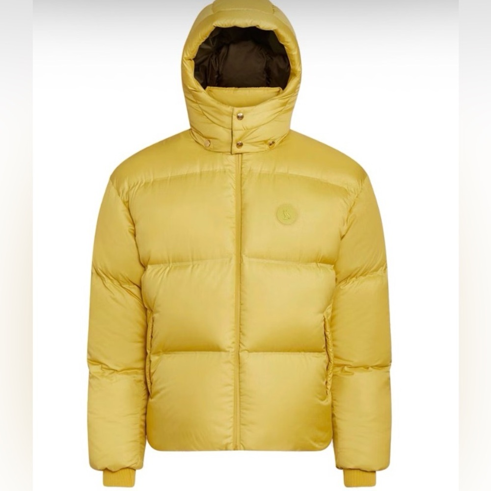 Yellow Puffer Jacket with Hood